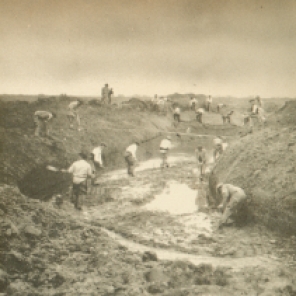 Obras de canalización del arroyo Morón. 1937